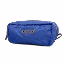 Gucci Pouch GG Nylon 224090 Blue Women's