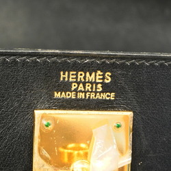 Hermes handbag Kelly 32 □D stamped box calf black ladies