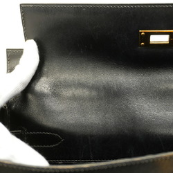 Hermes handbag Kelly 32 □D stamped box calf black ladies