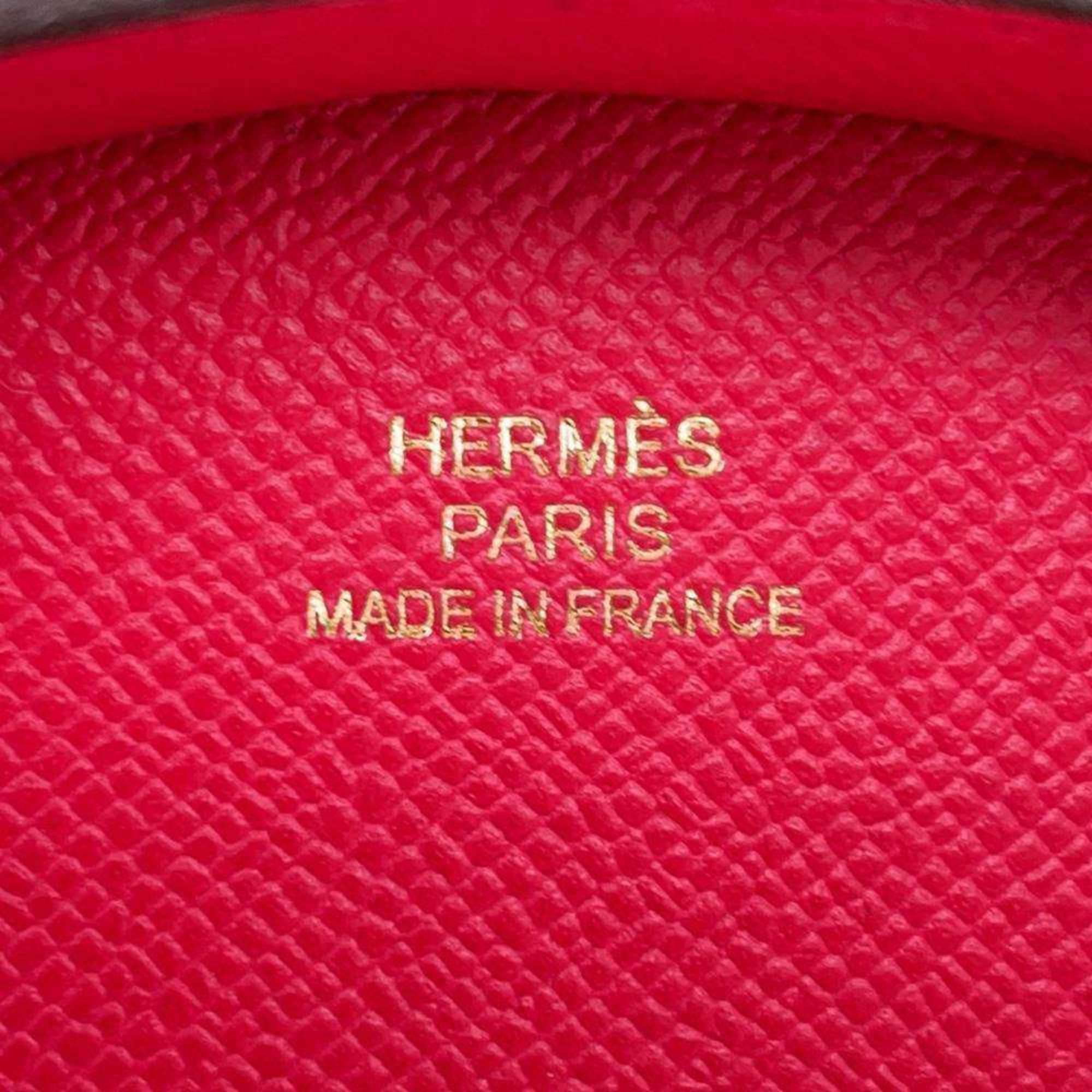 Hermes Rose Pomette Cheek Case Extreme Veau Madame Z Stamp