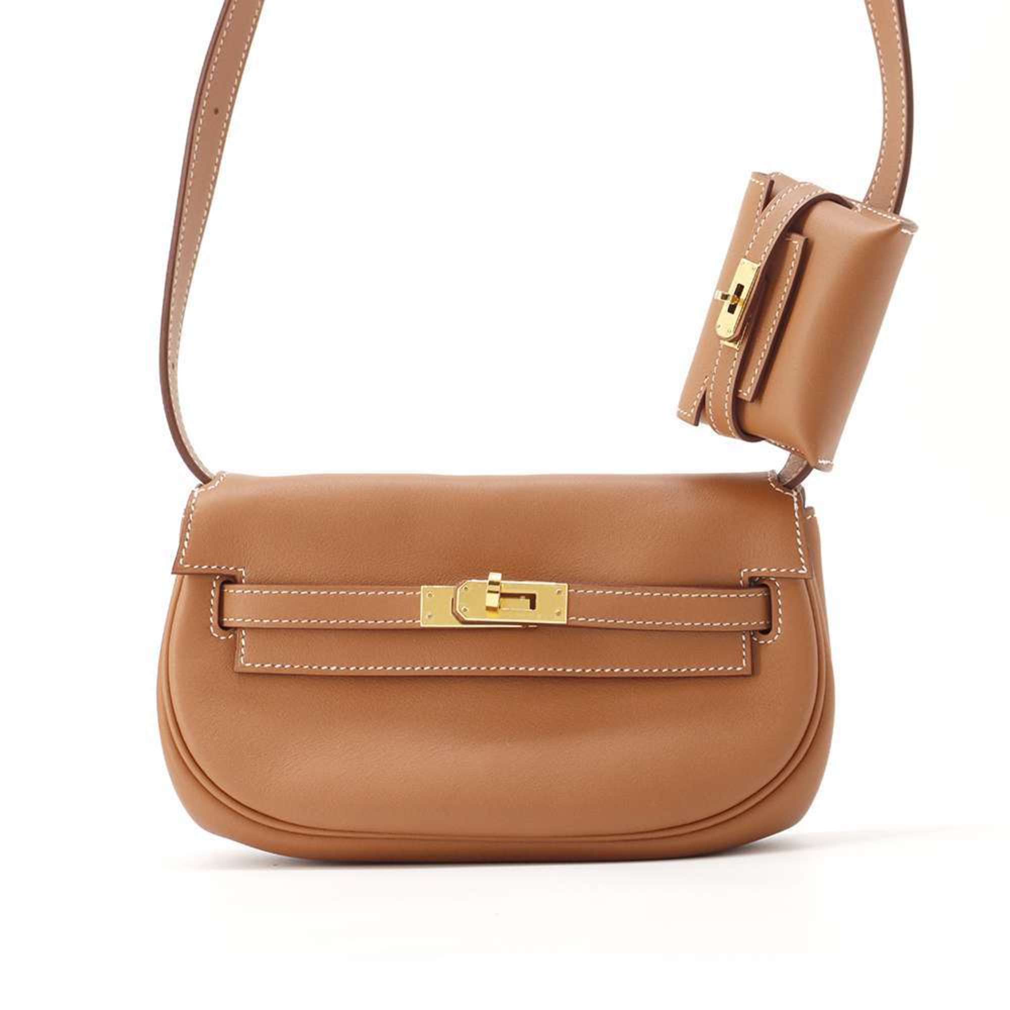 Hermes Shoulder Bag Kelly Move Gold Swift B Stamp HERMES