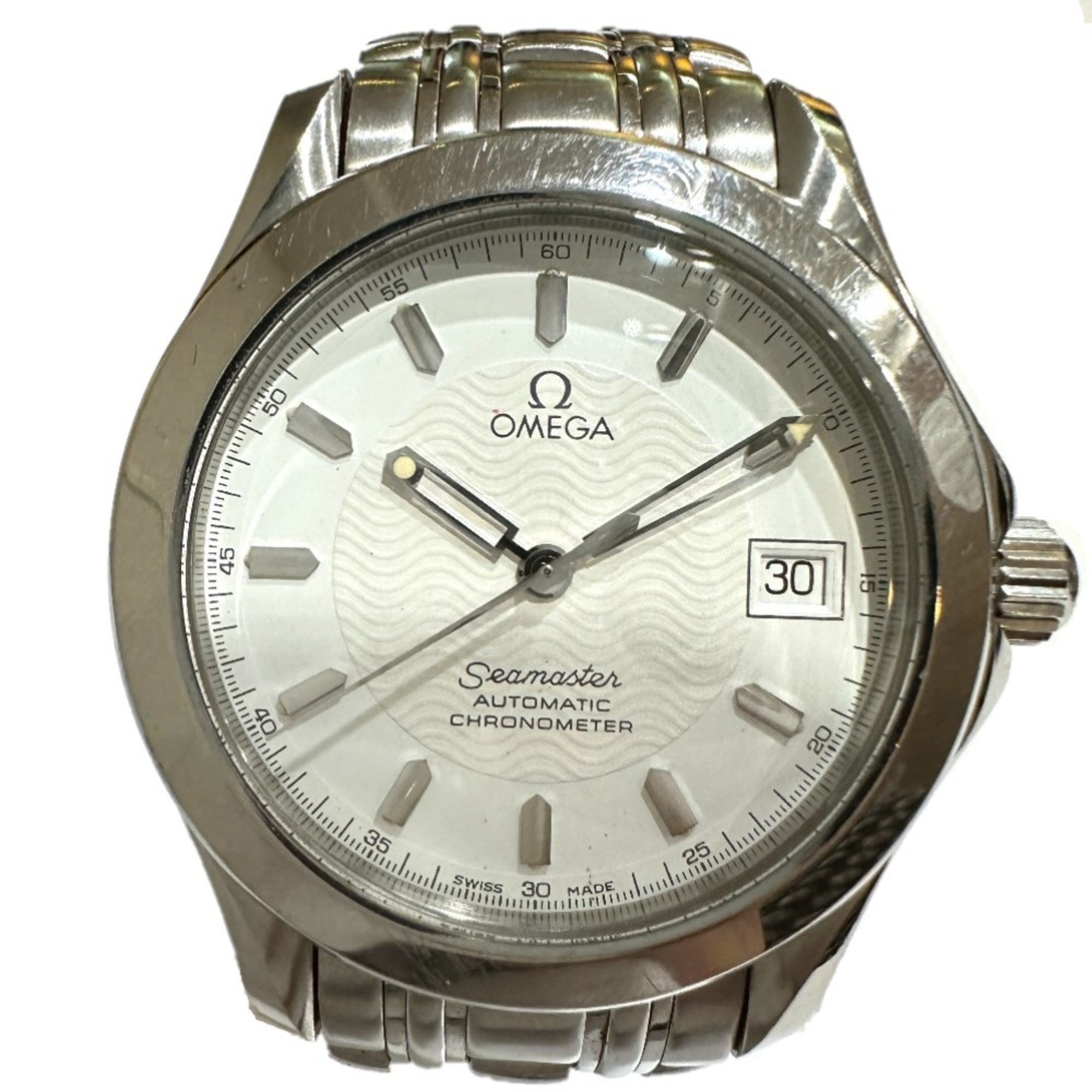 OMEGA 2501.21.00 Seamaster Chronometer Date Automatic Watch Stainless Steel Men's Silver