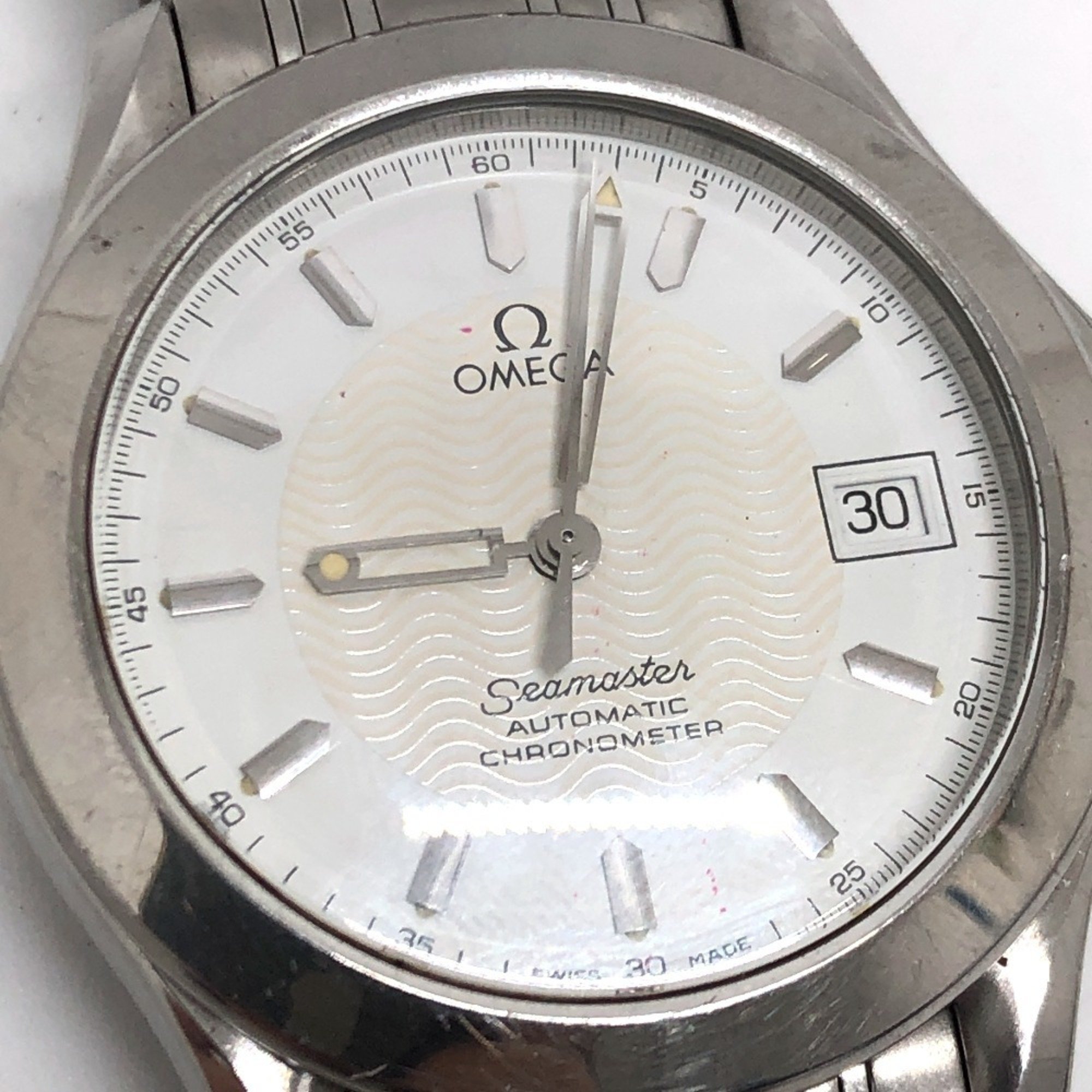 OMEGA 2501.21.00 Seamaster Chronometer Date Automatic Watch Stainless Steel Men's Silver