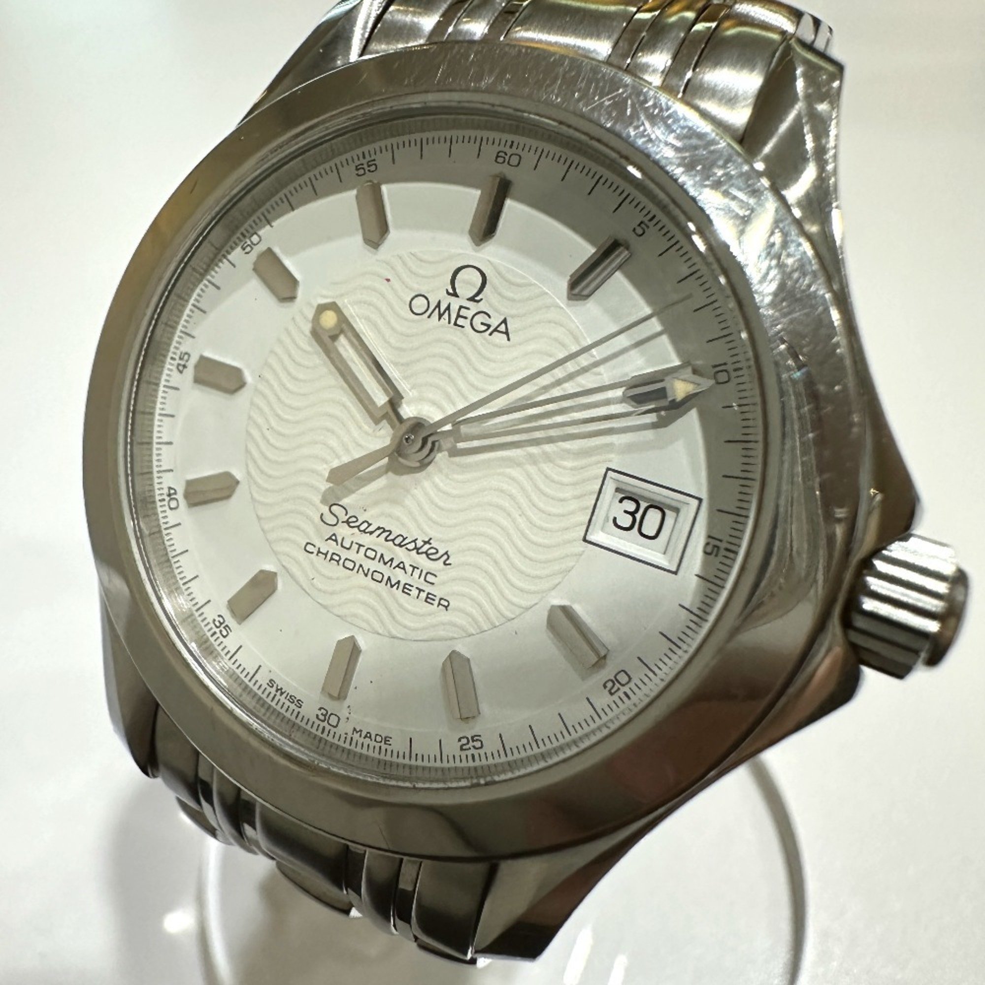 OMEGA 2501.21.00 Seamaster Chronometer Date Automatic Watch Stainless Steel Men's Silver