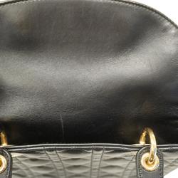 Christian Dior Handbag Cannage Lady Leather Black Women's