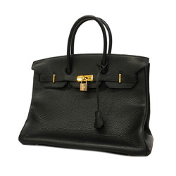 Hermes handbag Birkin 35 □I stamp Taurillon Clemence black ladies