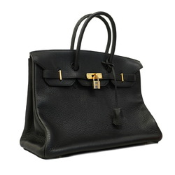 Hermes handbag Birkin 35 □I stamp Taurillon Clemence black ladies