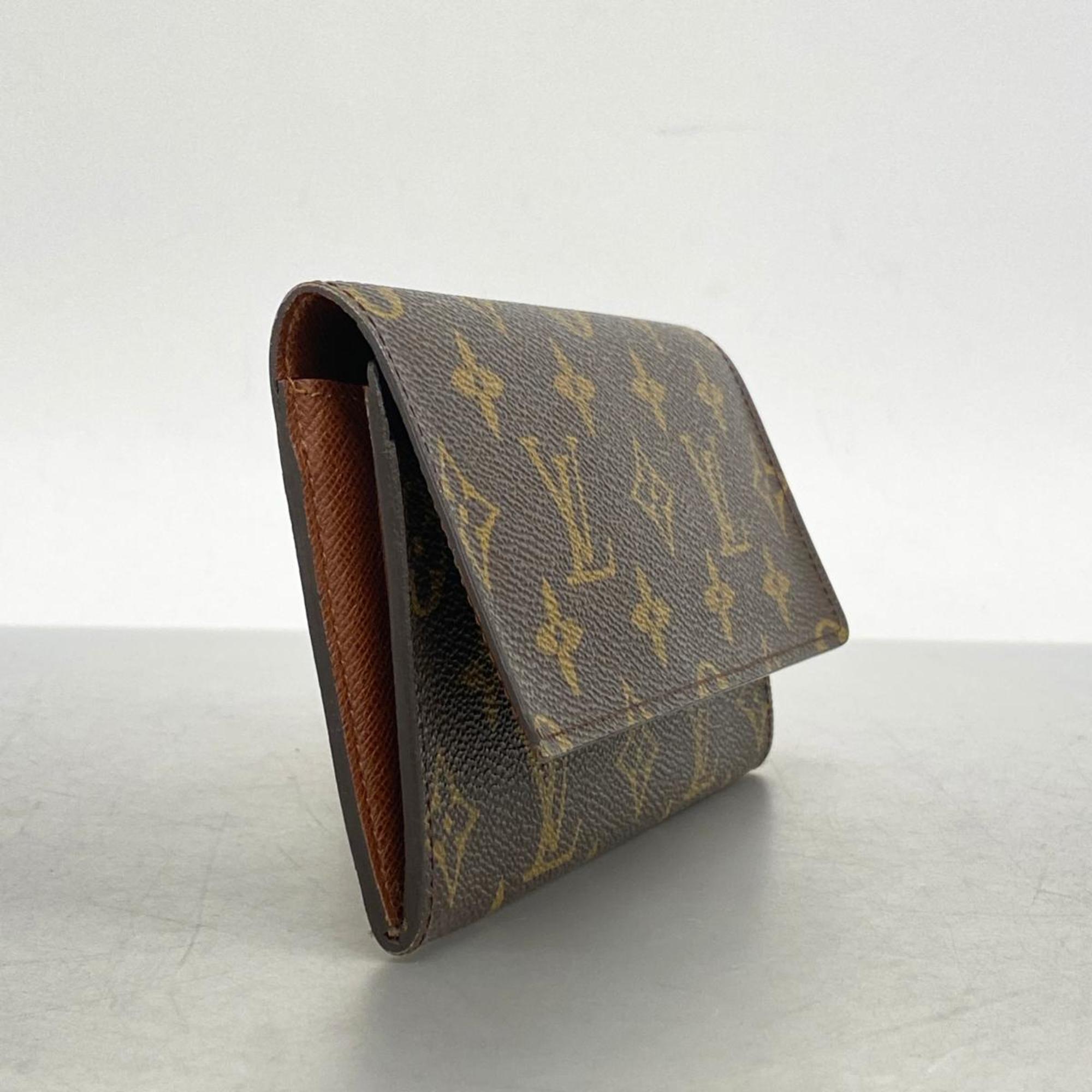 Louis Vuitton Long Wallet Monogram Porte Yen 3 Carte Credit M61818 Brown Men's Women's