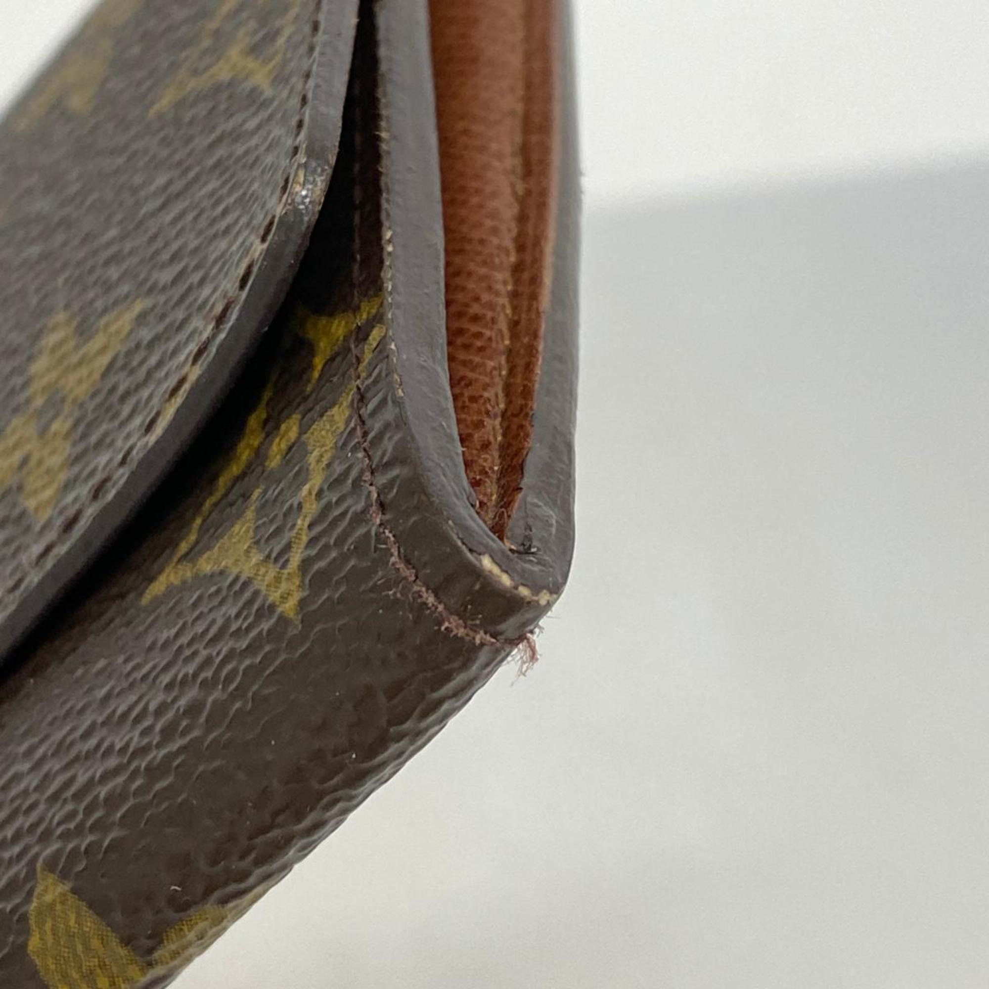 Louis Vuitton Long Wallet Monogram Porte Yen 3 Carte Credit M61818 Brown Men's Women's