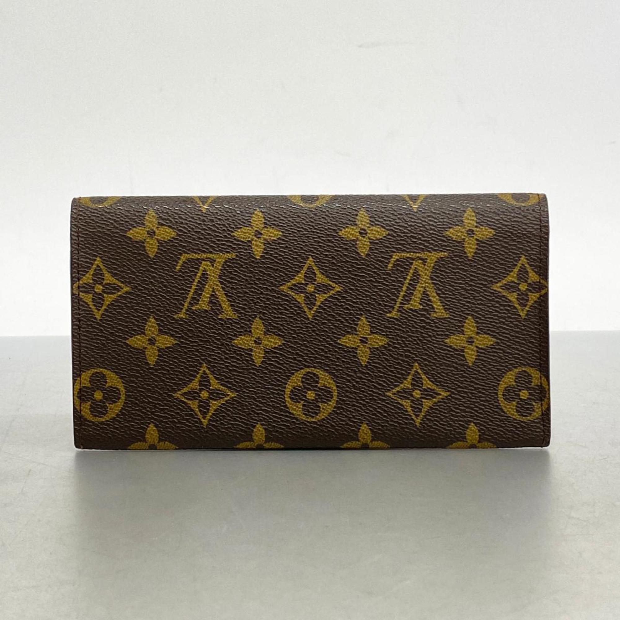 Louis Vuitton Long Wallet Monogram Porte Yen 3 Carte Credit M61818 Brown Men's Women's