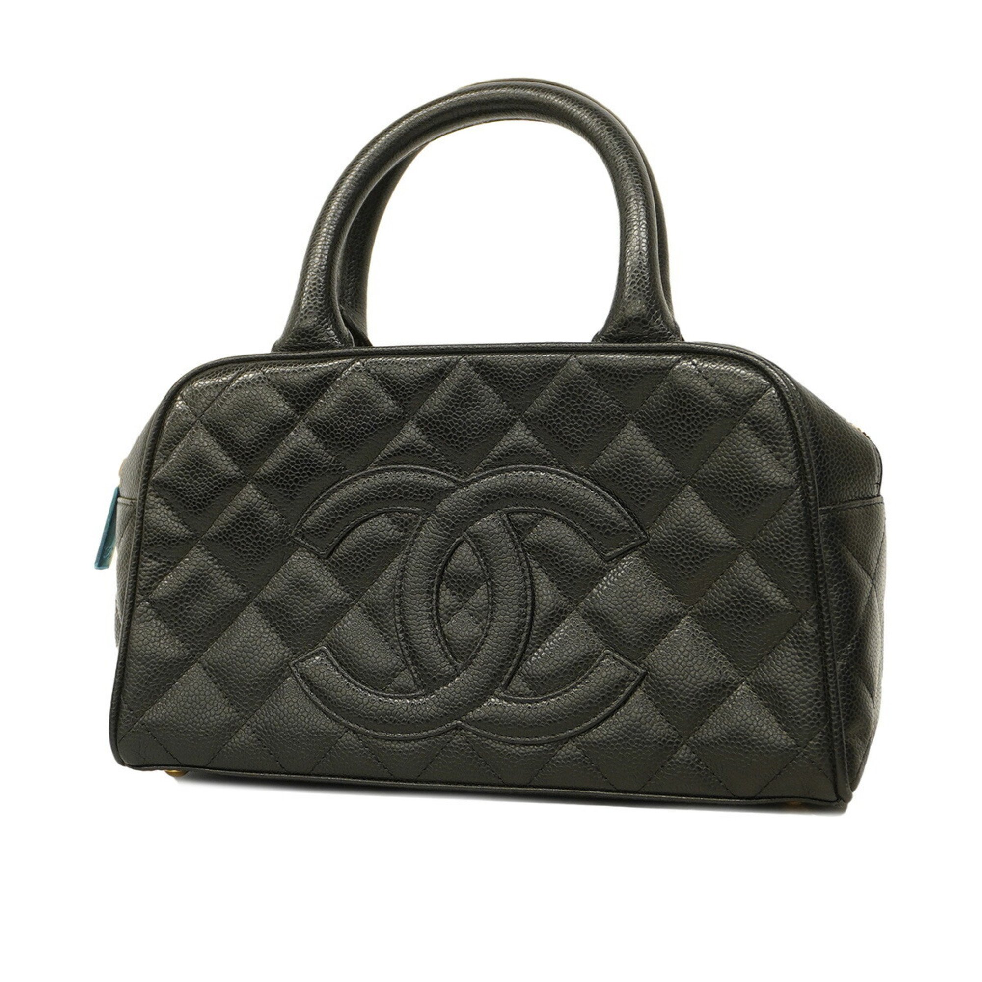 Chanel handbag Matelasse caviar skin black ladies