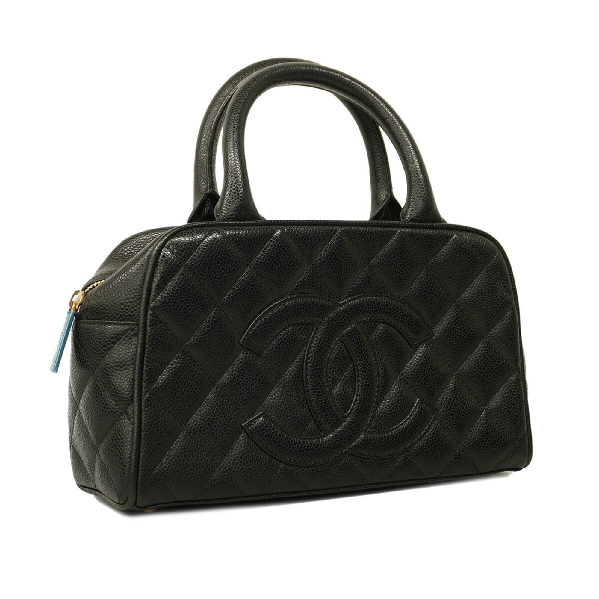 Chanel handbag Matelasse caviar skin black ladies