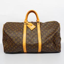 Louis Vuitton Boston Bag Monogram Keepall Bandouliere 55 M41414 Brown Men's Women's