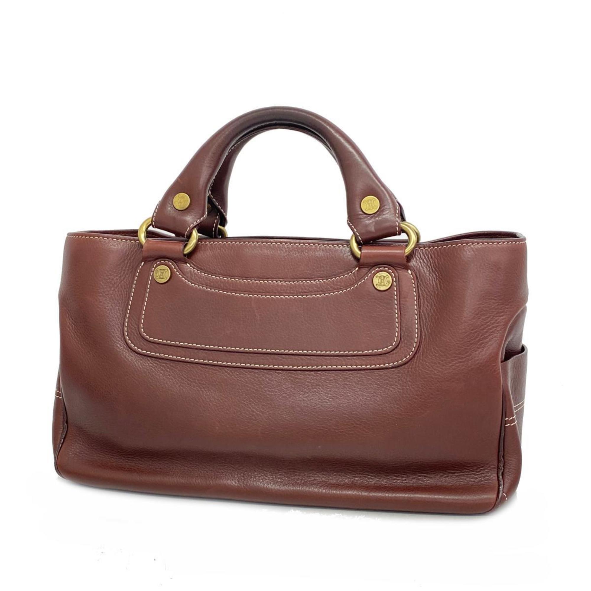 Celine handbag boogie leather brown ladies