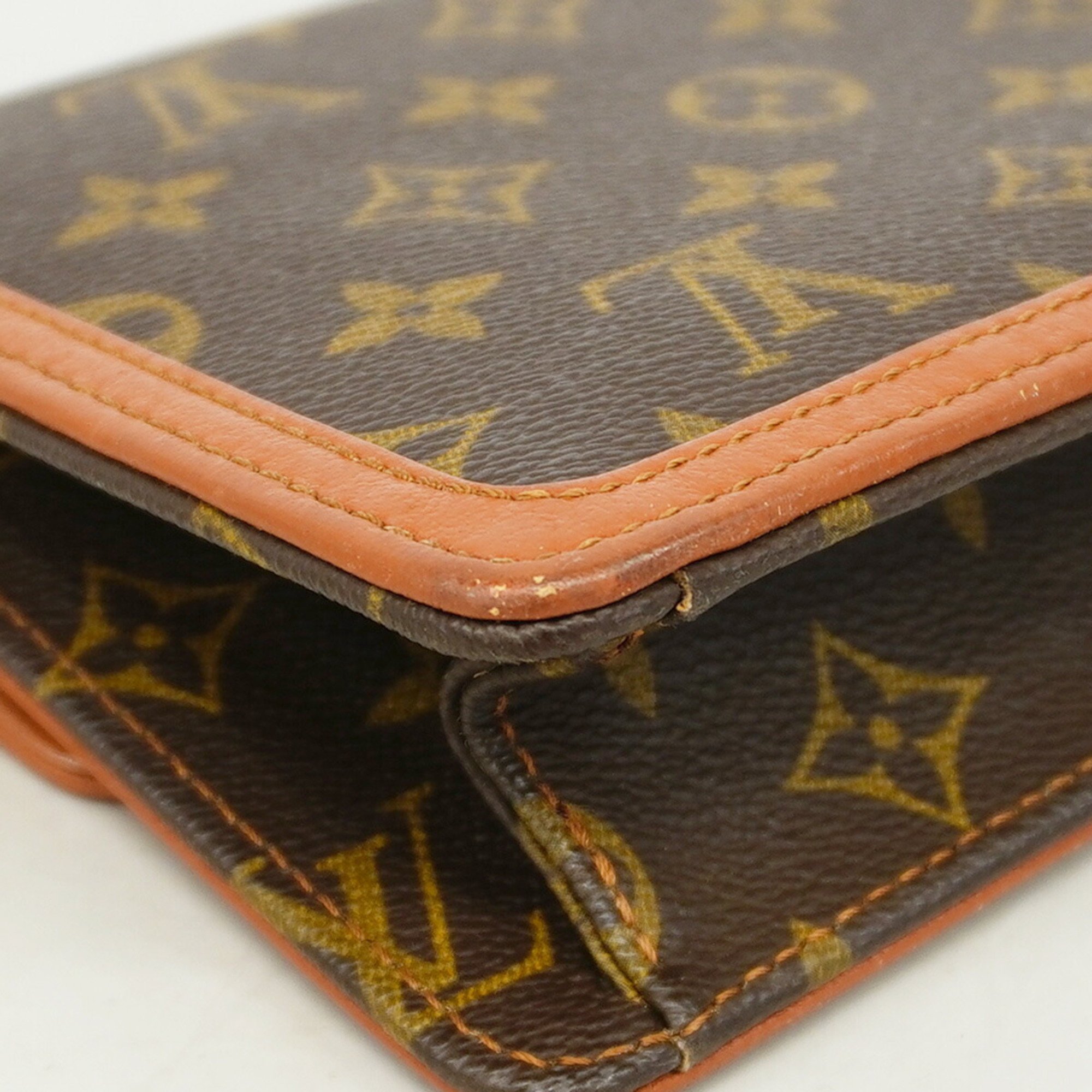 Louis Vuitton Clutch Bag Monogram Pochette Dame PM M51812 Brown Women's