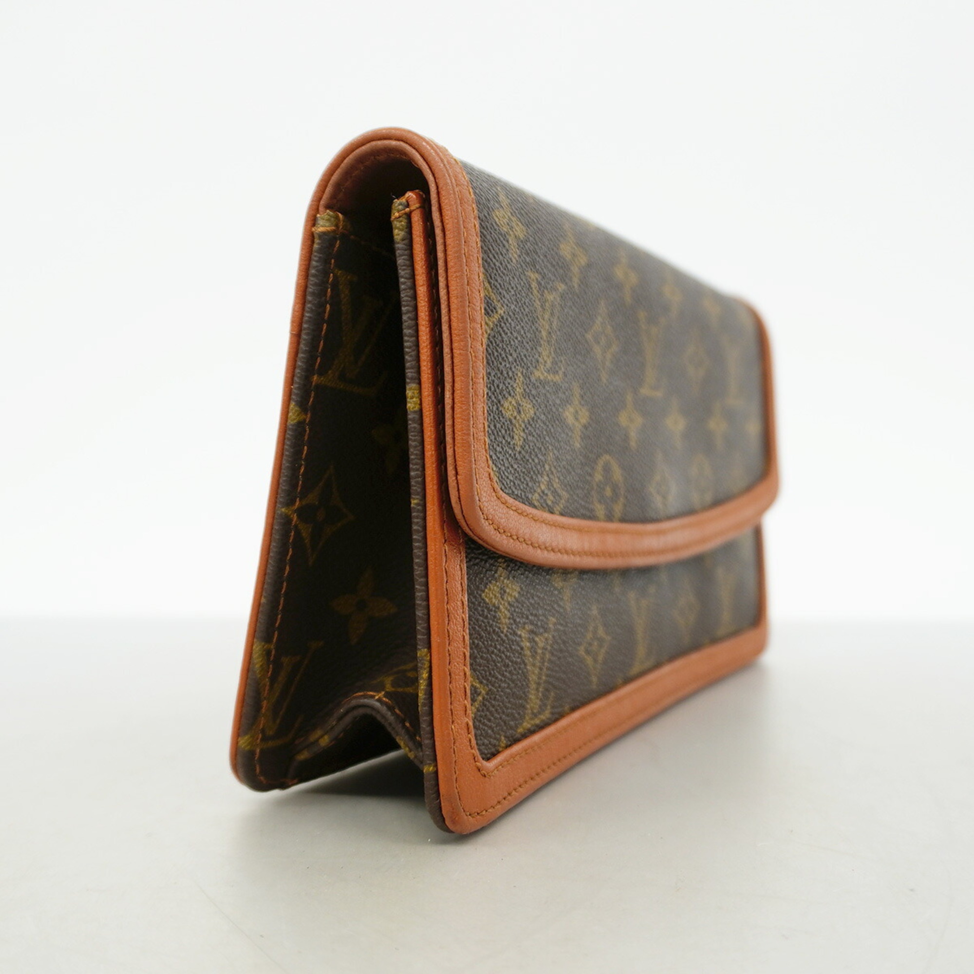 Louis Vuitton Clutch Bag Monogram Pochette Dame PM M51812 Brown Women's