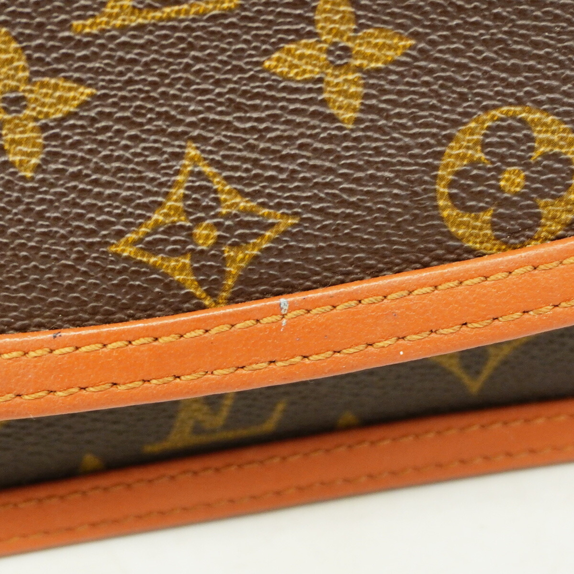 Louis Vuitton Clutch Bag Monogram Pochette Dame PM M51812 Brown Women's