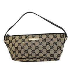 Gucci Pouch GG Canvas 039 1103 Brown Black Champagne Women's