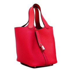 Hermes Handbag Picotin Lock PM Y Stamp Taurillon Clemence Rose Extreme Rouge Coeur Women's