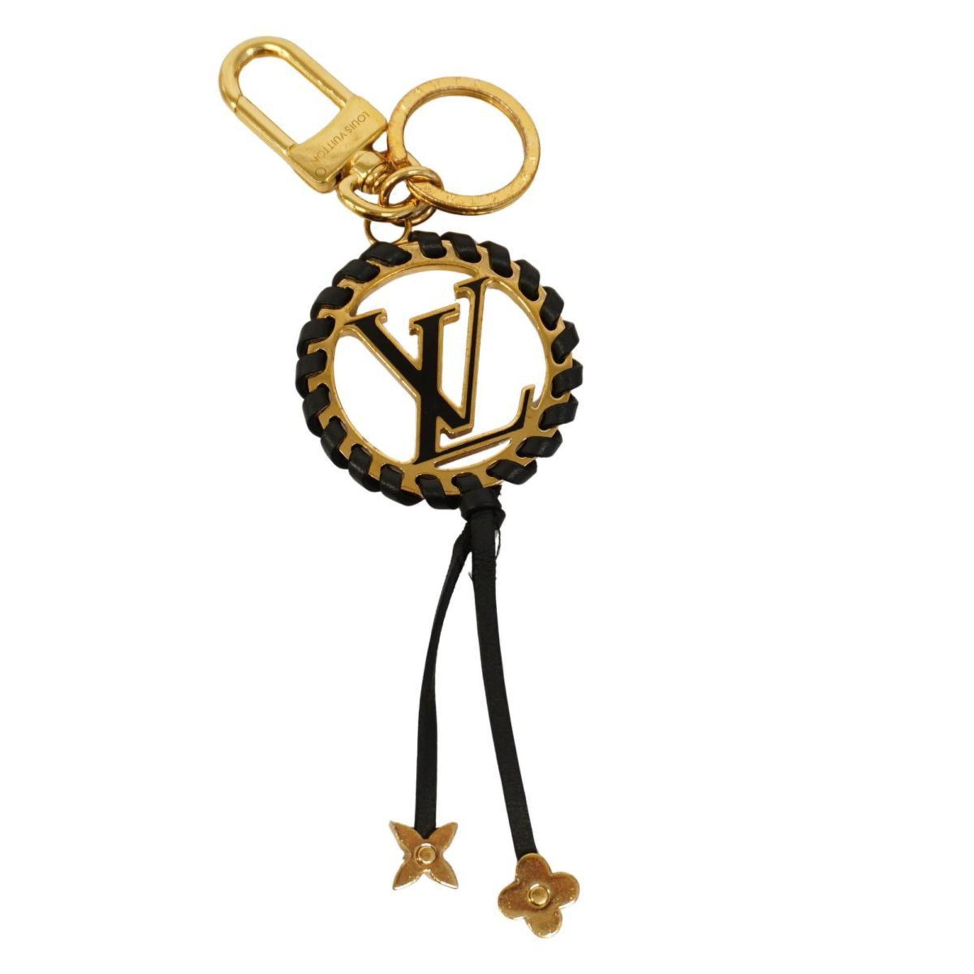 Louis Vuitton Keychain Berry M63082 Black Gold Women's