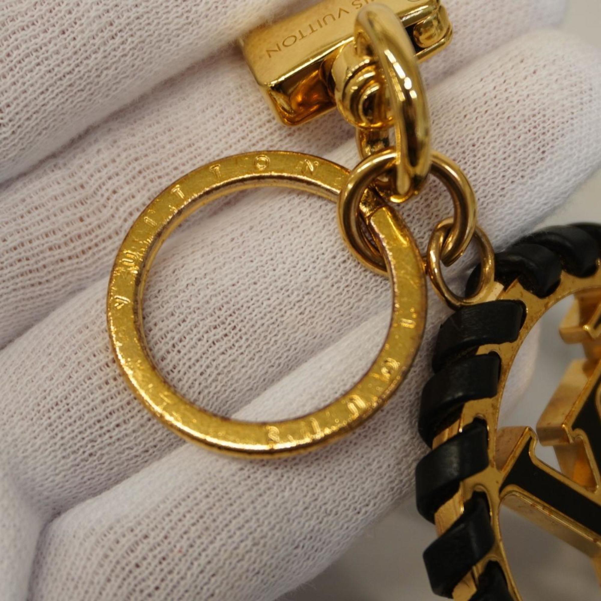 Louis Vuitton Keychain Berry M63082 Black Gold Women's