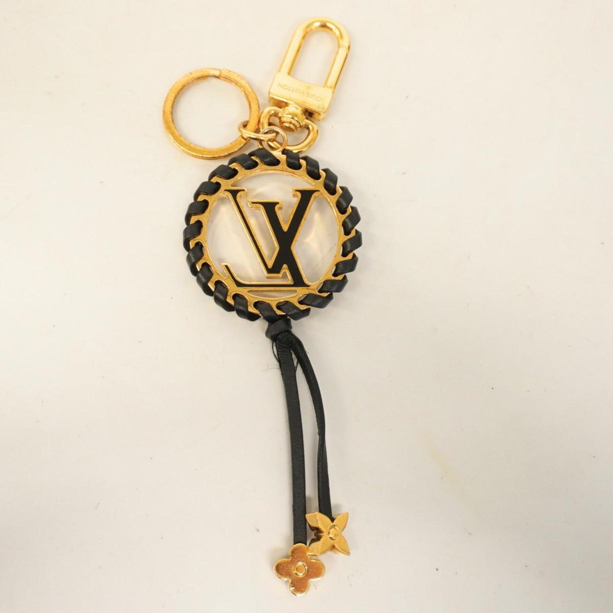 Louis Vuitton Keychain Berry M63082 Black Gold Women's