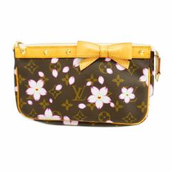 Louis Vuitton Pouch Monogram Cherry Blossom Pochette Accessoires M92006 Brown Ladies