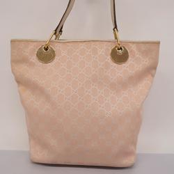 Gucci Tote Bag GG Canvas 120836 Pink White Women's