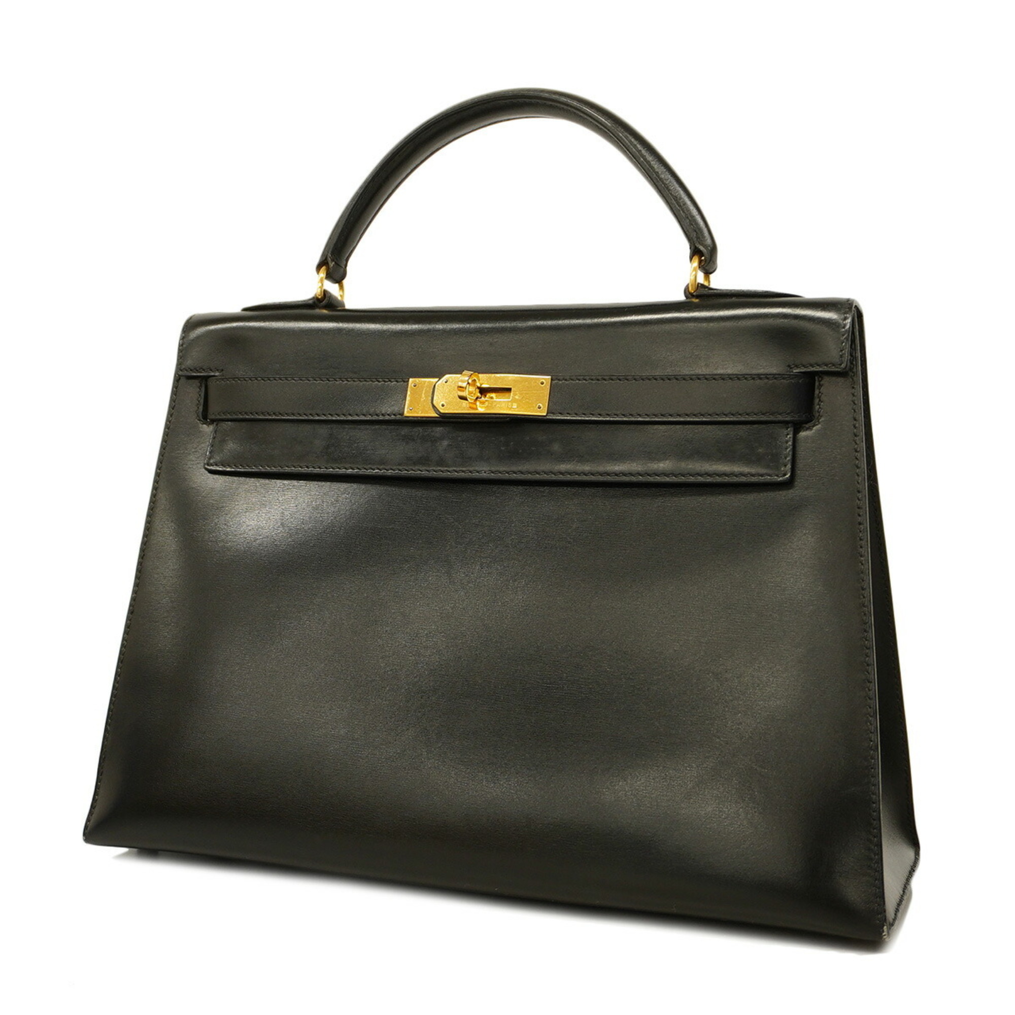 Hermes handbag Kelly 32 〇V stamp box calf black ladies