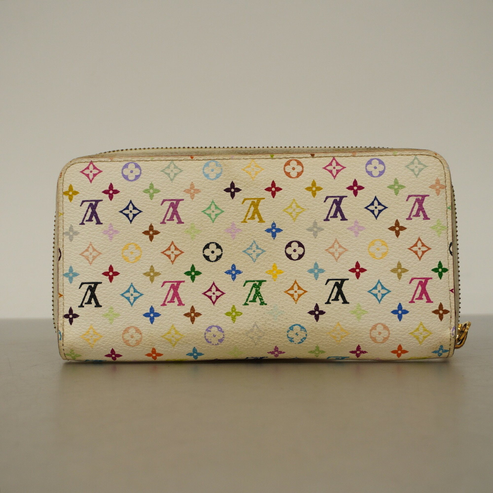 Louis Vuitton Long Wallet Monogram Multicolor Zippy M60274 Orange Ladies