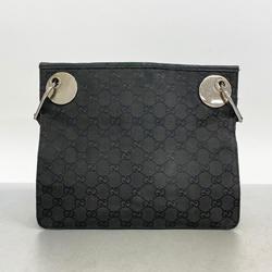 Gucci Shoulder Bag GG Canvas 120841 Black Women's