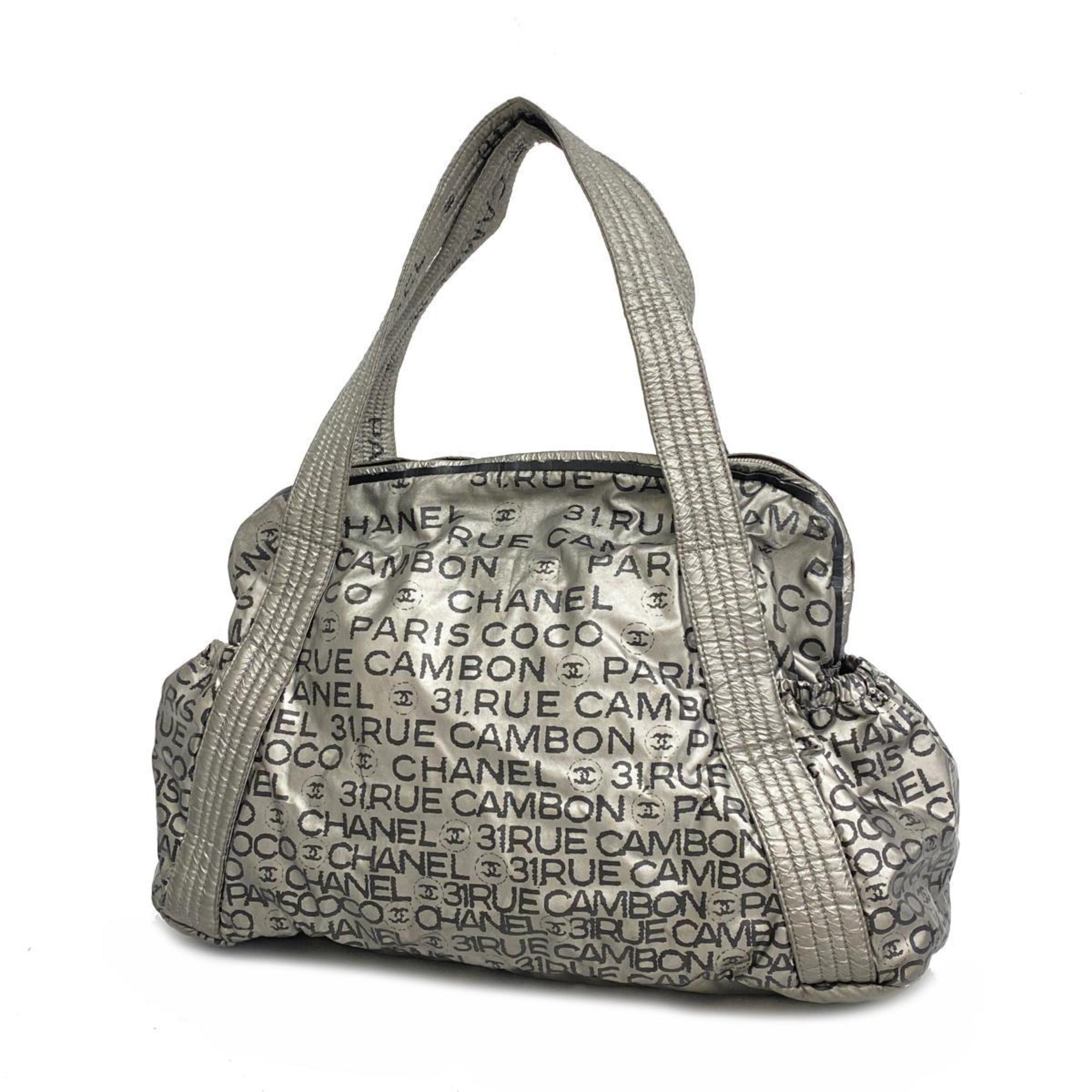 Chanel handbag, Ansolite nylon, grey, for women