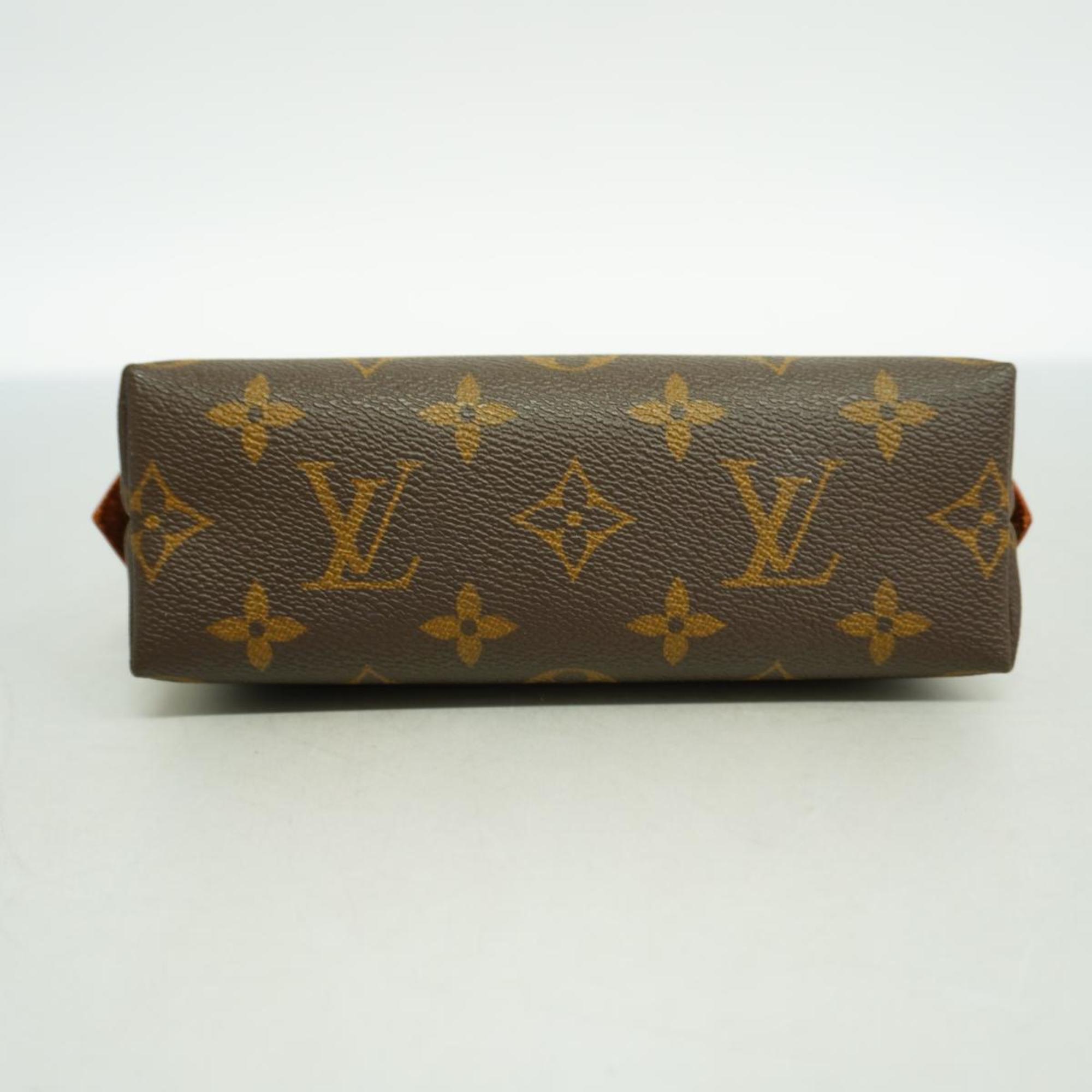 Louis Vuitton Pouch Monogram Pochette Tick M47515 Brown Ladies