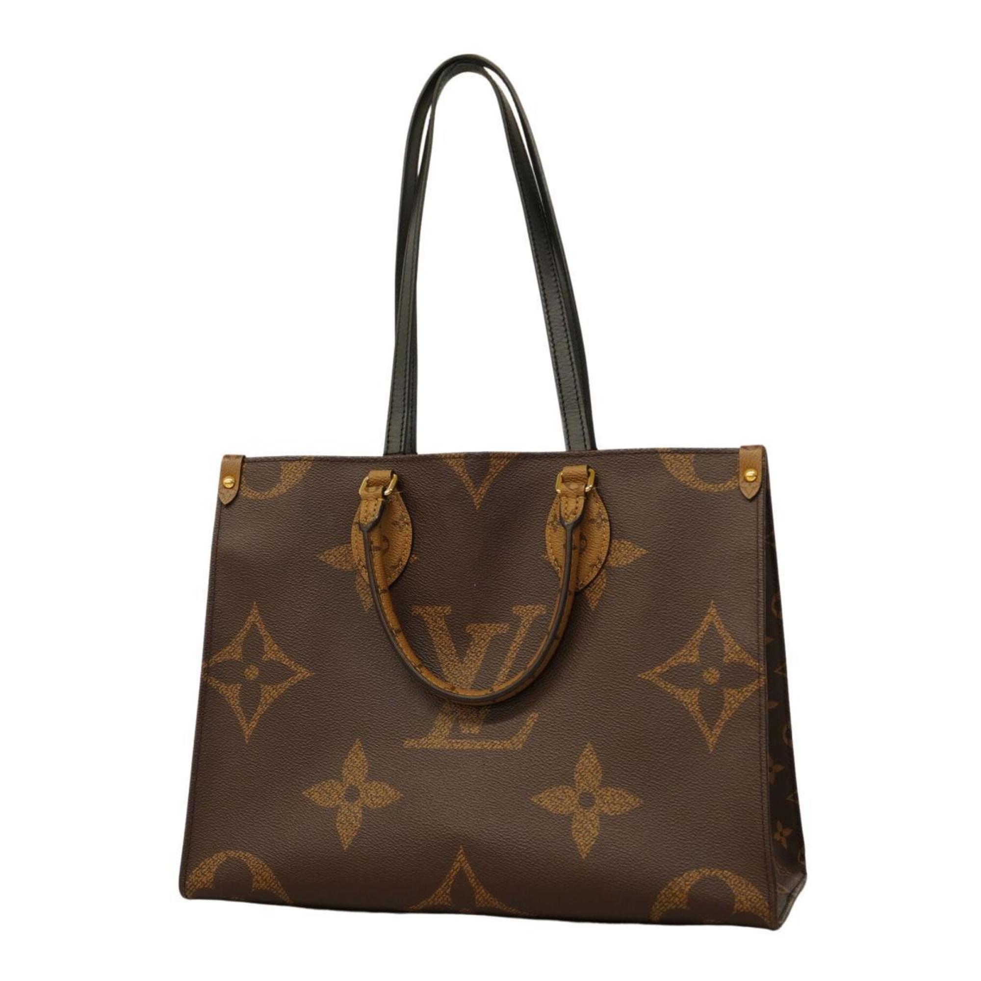 Louis Vuitton Handbag Monogram Giant Reverse On the Go MM M45321 Brown Women's