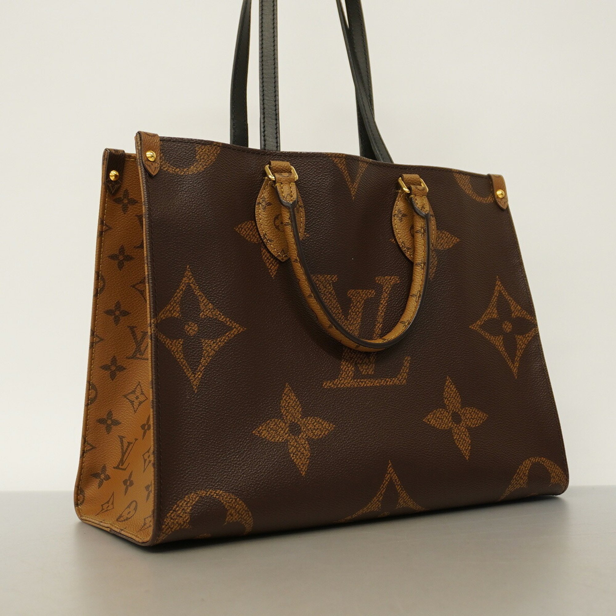 Louis Vuitton Handbag Monogram Giant Reverse On the Go MM M45321 Brown Women's