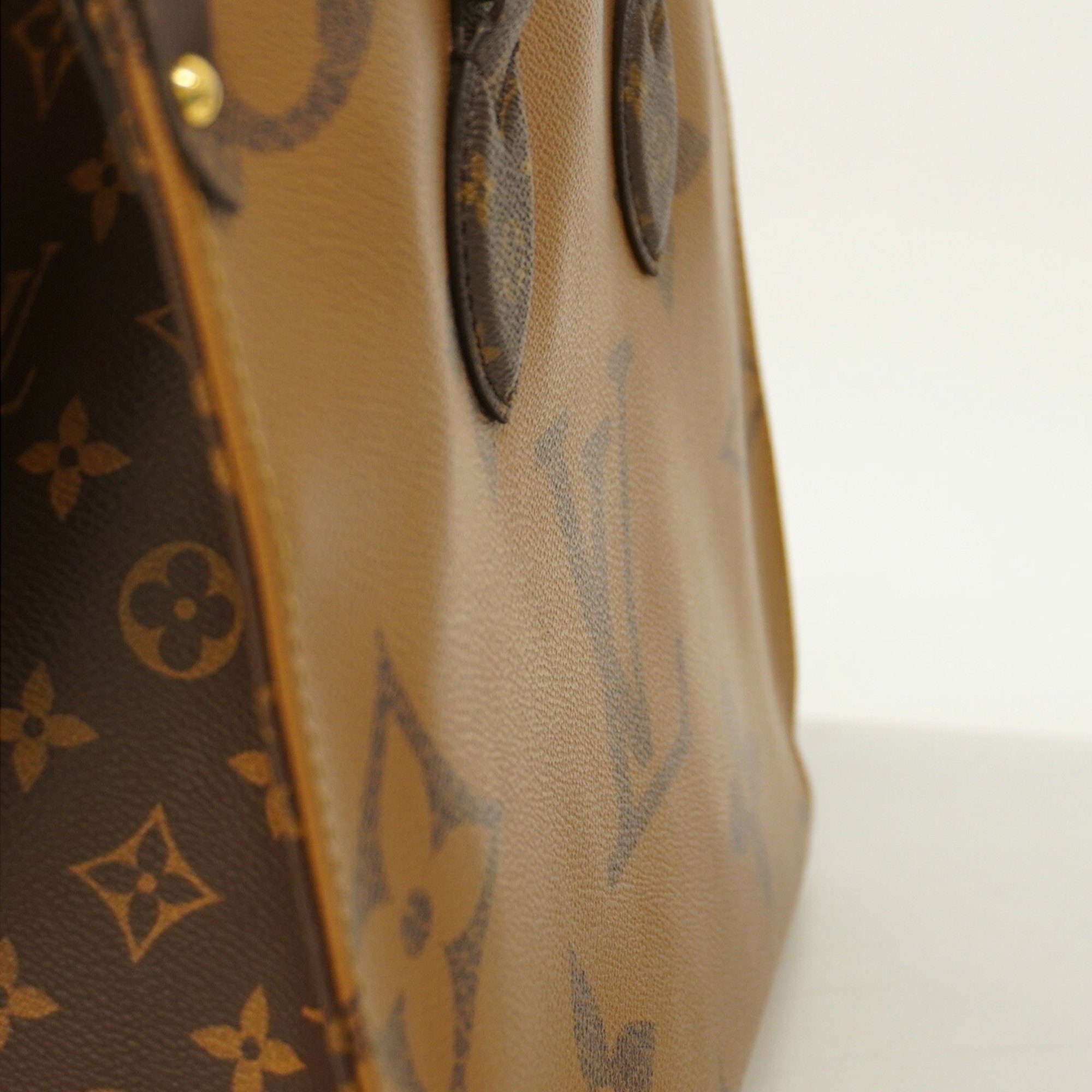 Louis Vuitton Handbag Monogram Giant Reverse On the Go MM M45321 Brown Women's