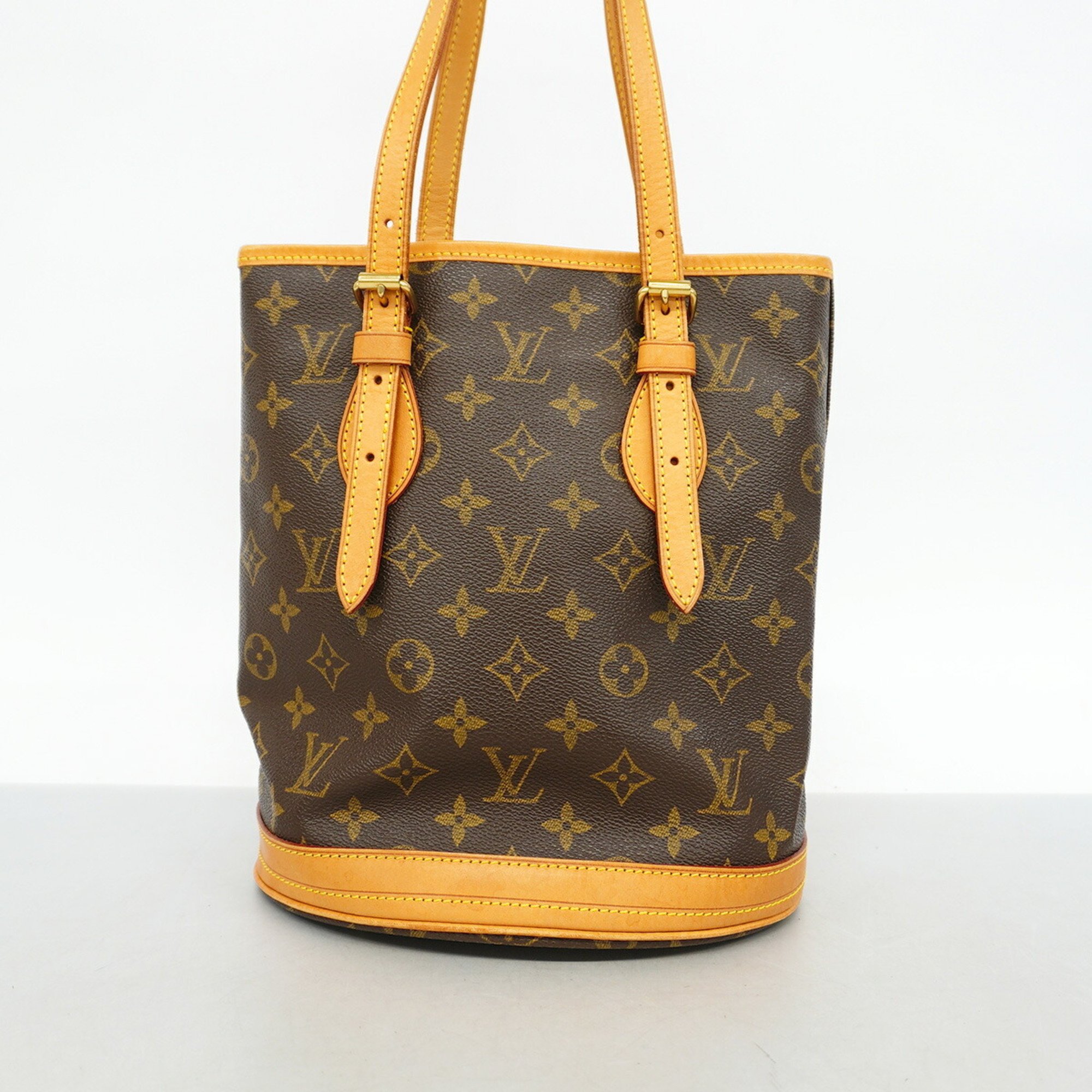 Louis Vuitton Tote Bag Monogram Bucket PM M42238 Brown Women's