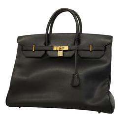 Hermes handbag Birkin 40 with Z markings, Ardennes, black, men's