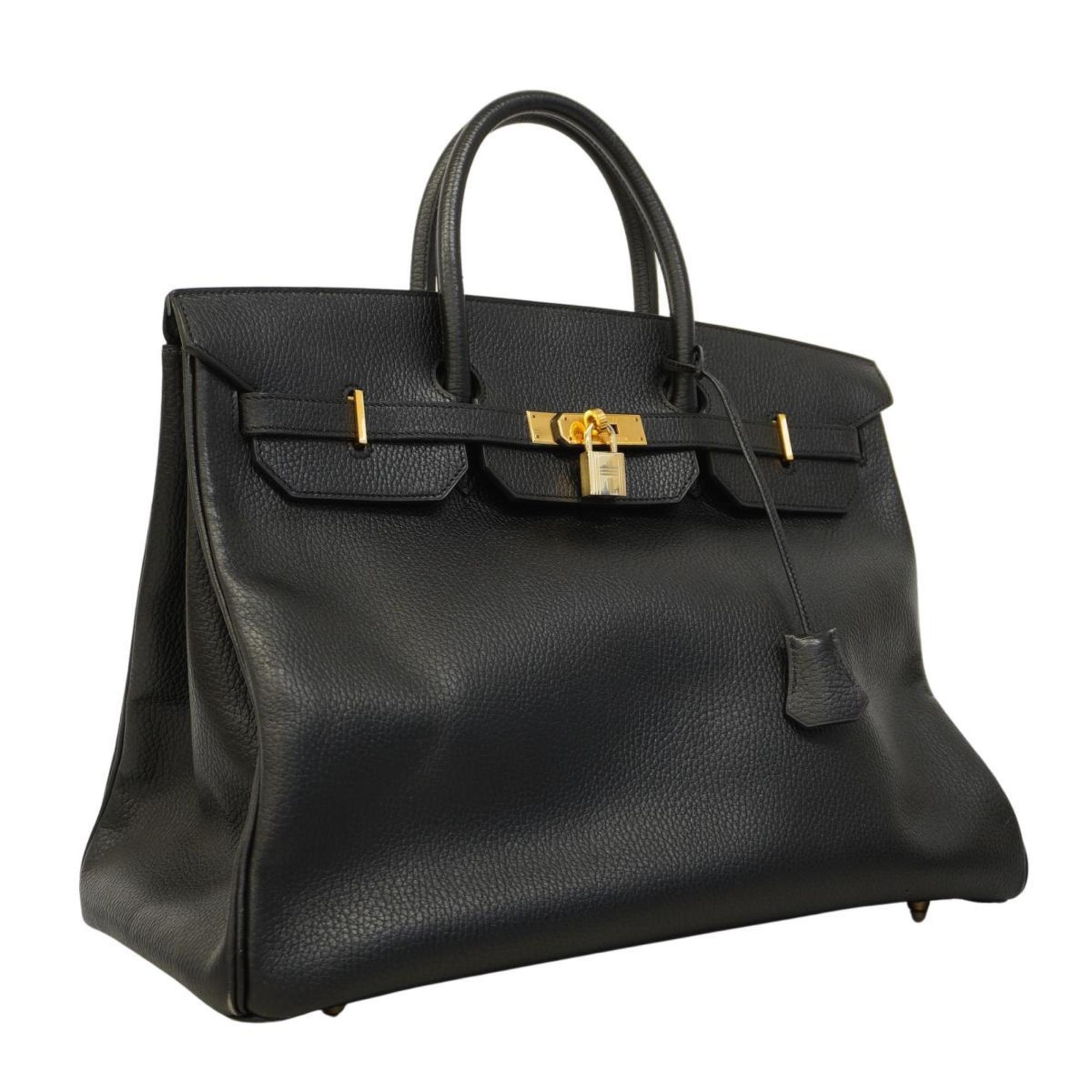 Hermes handbag Birkin 40 with Z markings, Ardennes, black, men's