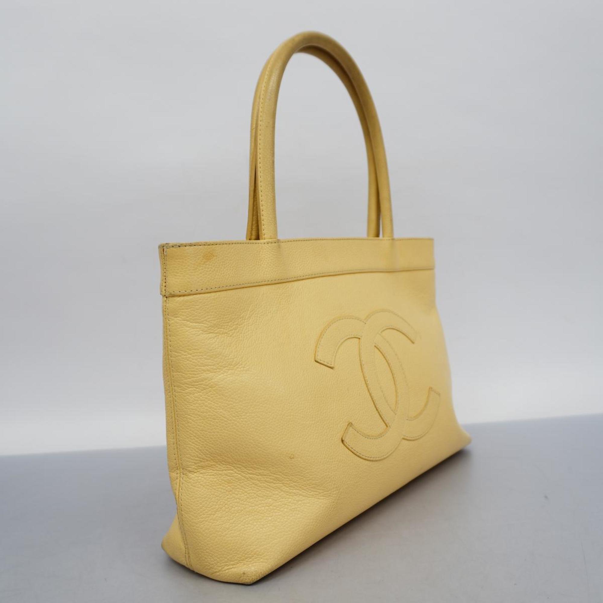 Chanel tote bag caviar skin beige ladies