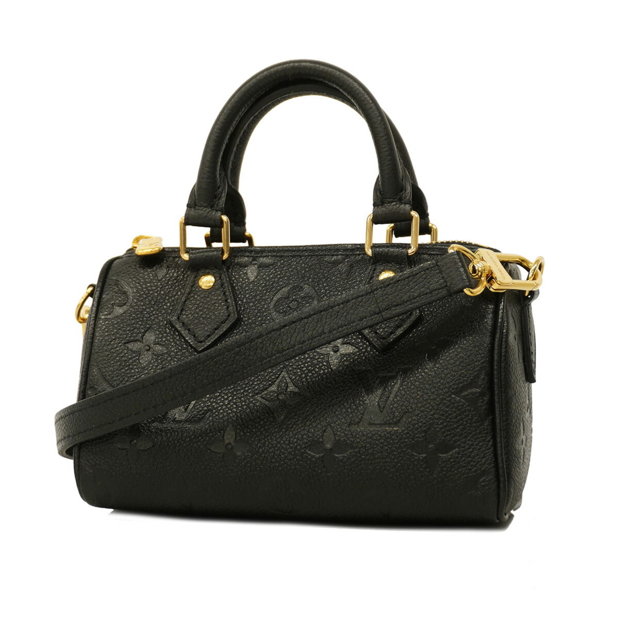 Louis Vuitton Handbag Monogram Empreinte Nano Speedy M82450 Noir Ladies