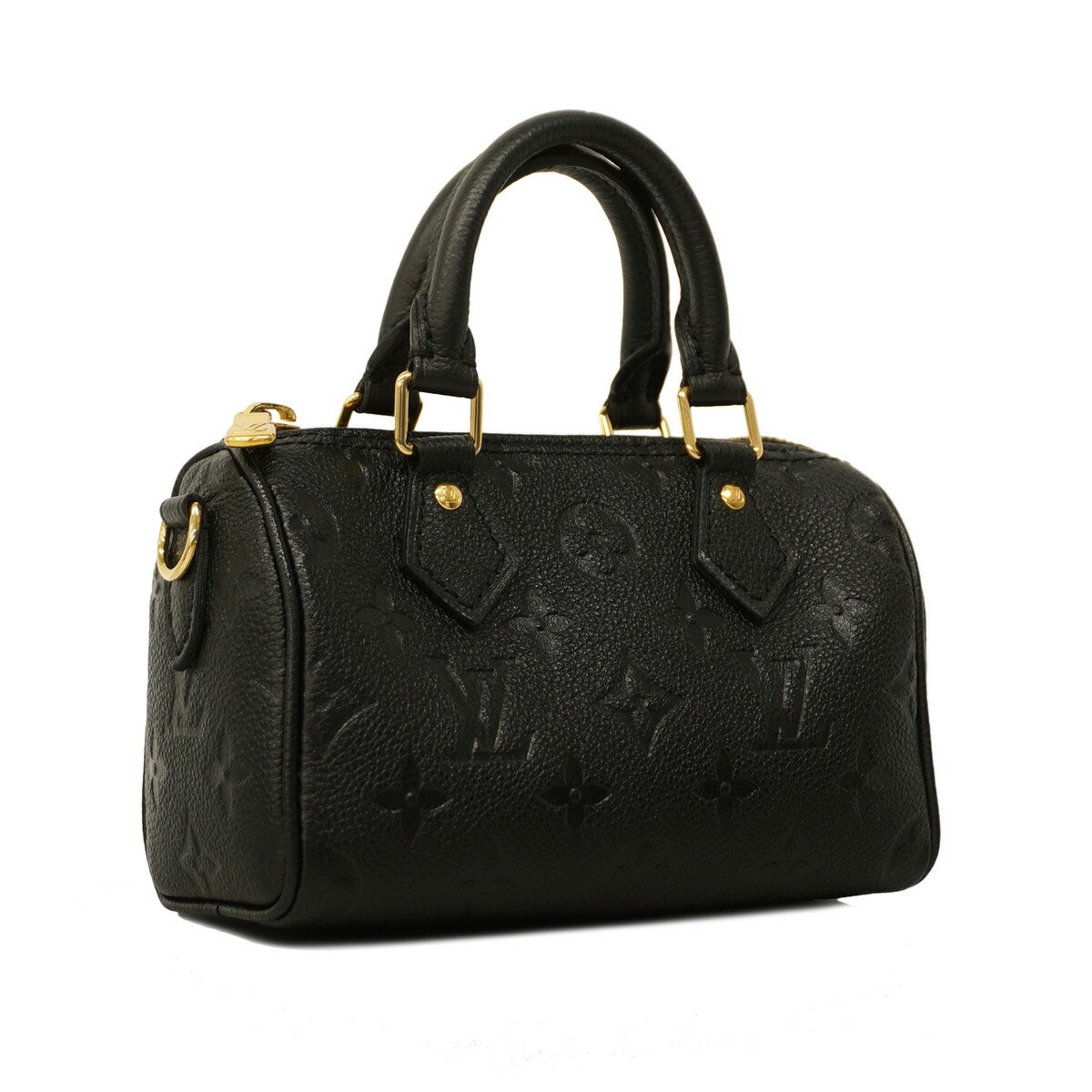 Louis Vuitton Handbag Monogram Empreinte Nano Speedy M82450 Noir Ladies