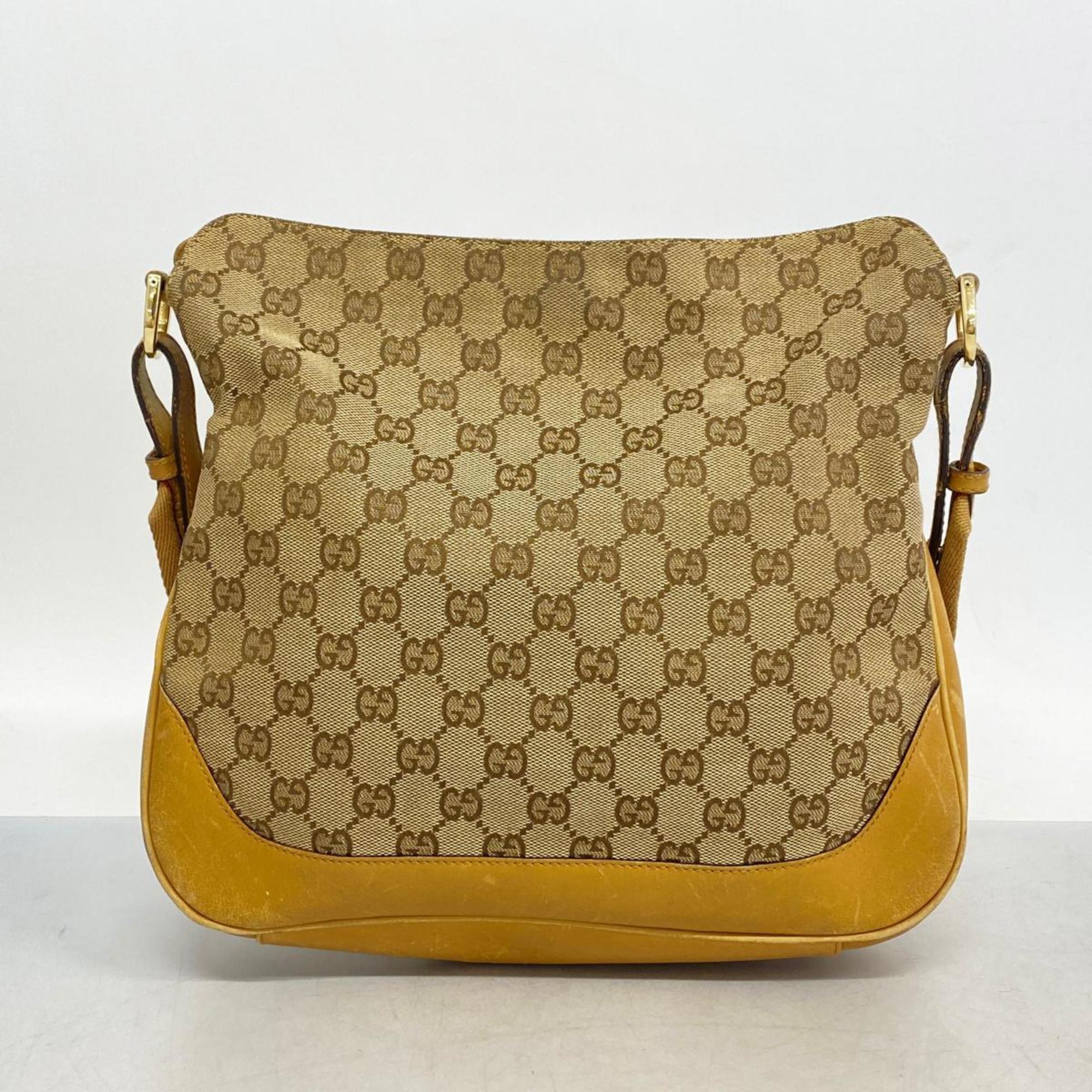 Gucci Shoulder Bag GG Canvas 001 4095 Brown Women's