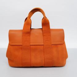 Hermes handbag Valparaiso PM Toile Chevron Orange Women's