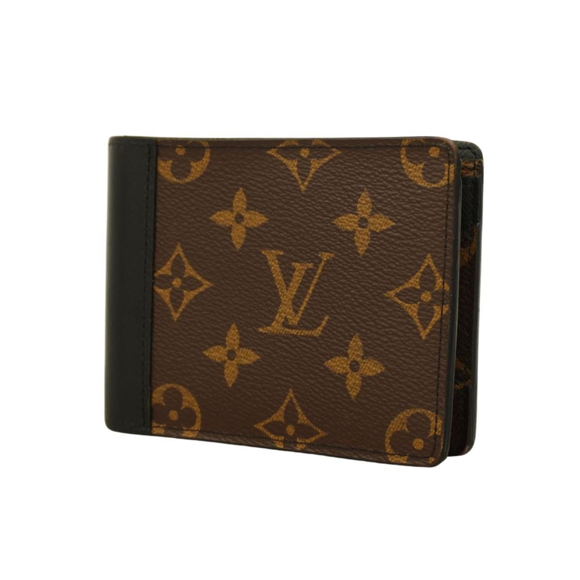 Louis Vuitton Wallet Monogram Macassar Portefeuille Multiple M69408 Brown Men's