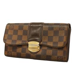 Louis Vuitton Long Wallet Damier Portefeuille Sistina N61747 Ebene Ladies