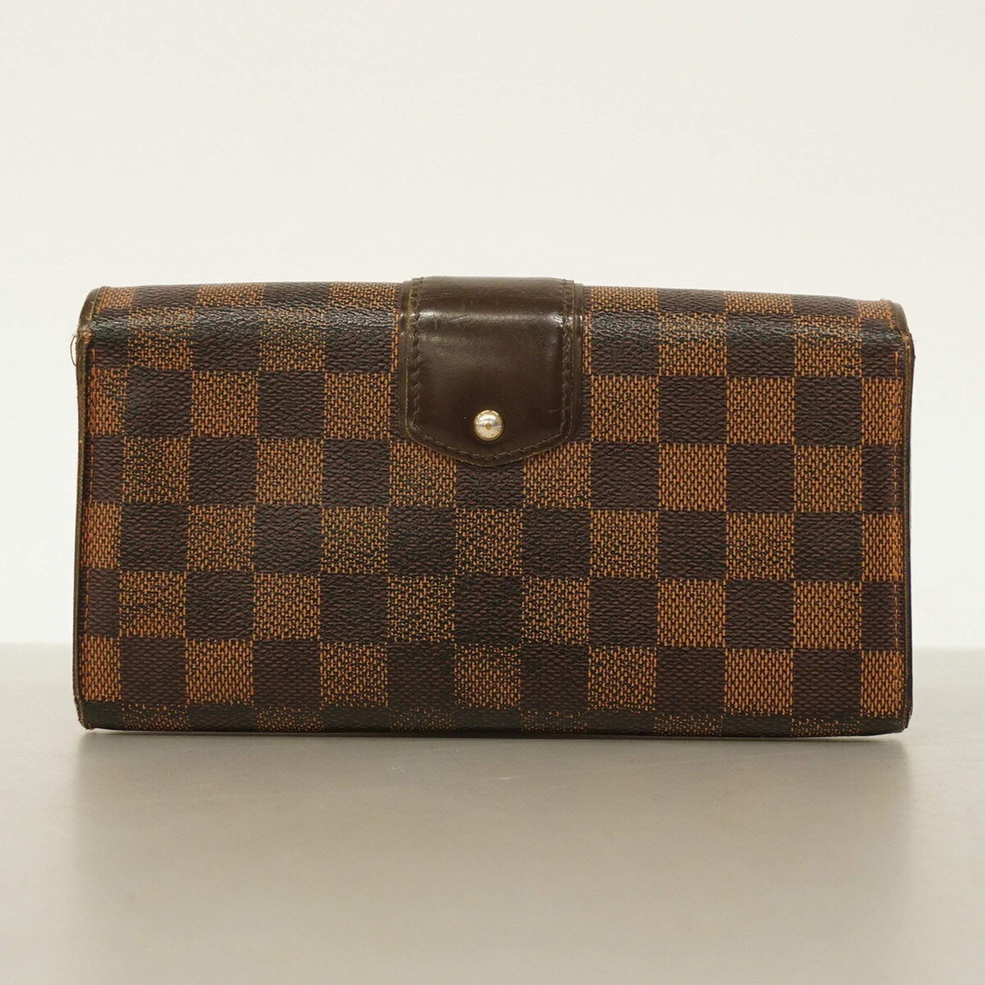 Louis Vuitton Long Wallet Damier Portefeuille Sistina N61747 Ebene Ladies