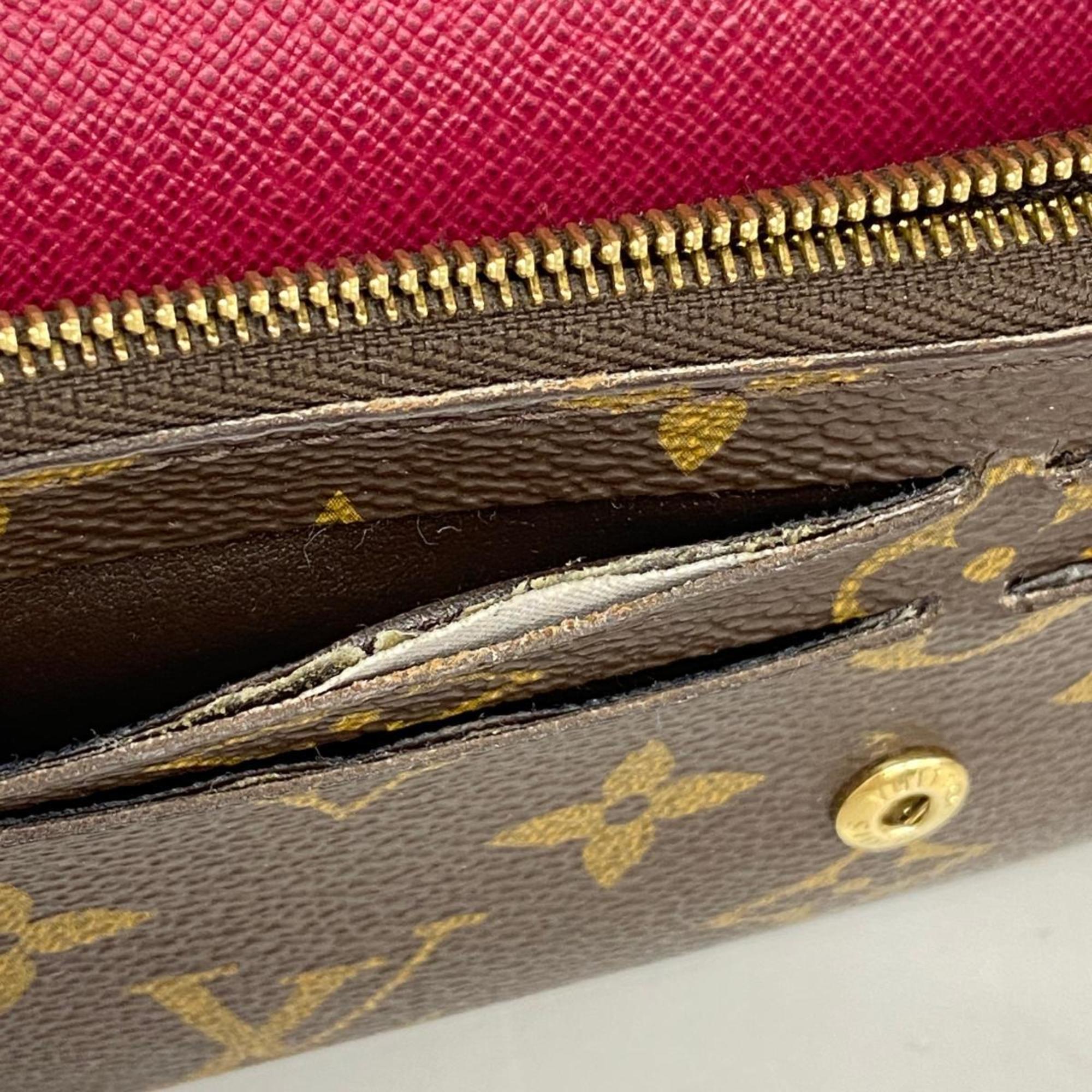 Louis Vuitton Long Wallet Monogram Portefeuille Emily M60697 Fuchsia Ladies