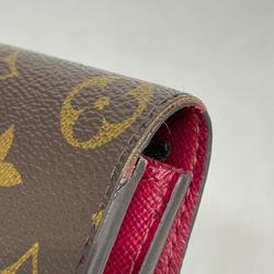 Louis Vuitton Long Wallet Monogram Portefeuille Emily M60697 Fuchsia Ladies