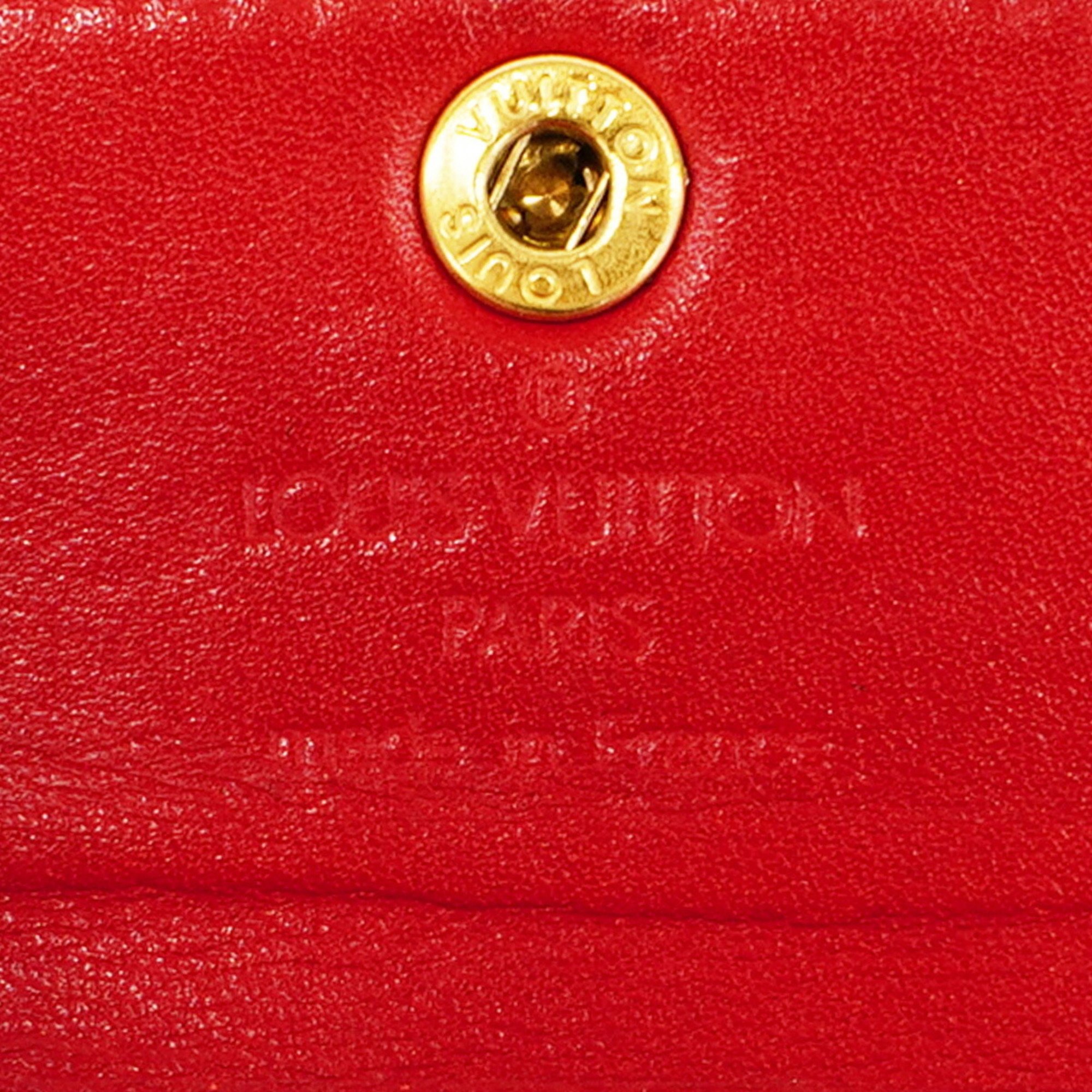 Louis Vuitton Wallet/Coin Case Vernis Ludlow M91090 Rouge Ladies